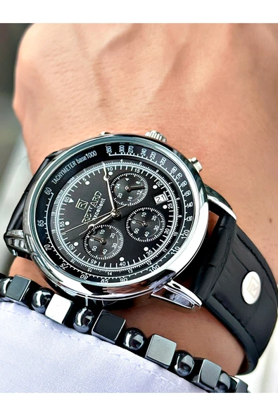 Reward Siyah Renk Deri Kayış Orjinal Kilit Business Erkek Kol Saati + BİLEKLİK HEDİYELİ - Resim 3