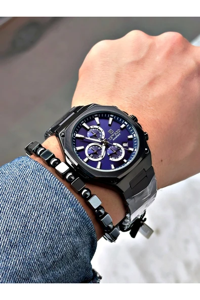 Reward Füme Renk Kare Model Fonksiyonlu Erkek Kol Saati + BİLEKLİK HEDİYELİ - Resim 2