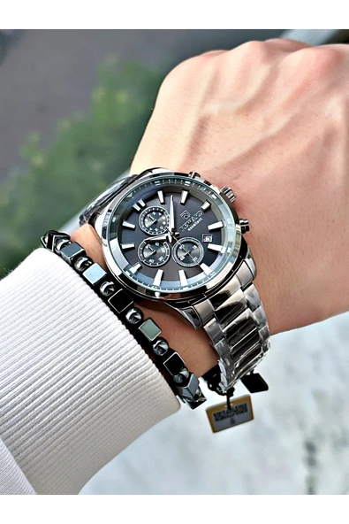 Reward Füme Renk Fonksiyonlu Çelik Kordon Erkek Kol Saati + BİLEKLİK HEDİYELİ - Resim 2