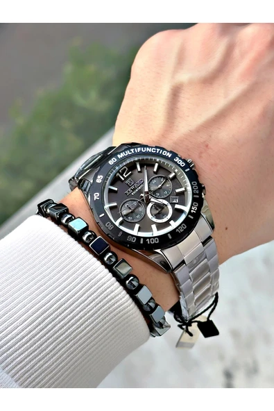 Reward Füme Renk Fonksiyonlar Aktif Çelik Kordon Erkek Kol Saati + BİLEKLİK HEDİYELİ - Resim 2