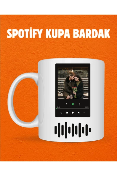 SPOTİFY KUPA BARDAK - İstediğin Şarkının Kodunu Ekle ! - Kahve Bardağı - Hediye Bardak ürün görseli 1