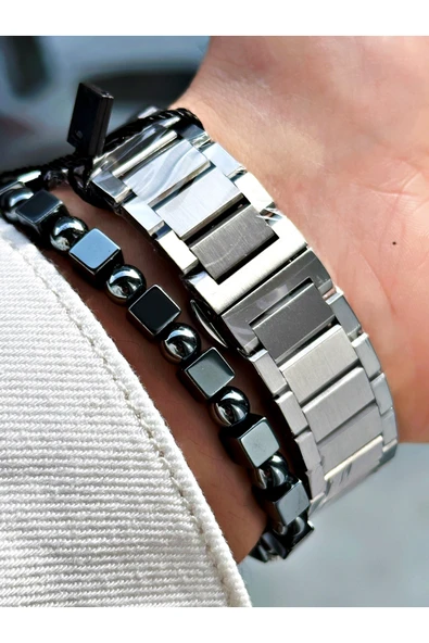 Reward Gümüş Renk Fonksiyonlar Aktif Çelik Kordon Erkek Kol Saati + BİLEKLİK - Resim 4