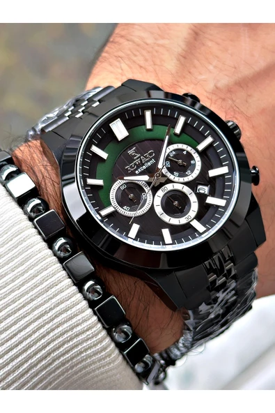 Reward Siyah Renk Kasa Kordon Çelik Business Spor Erkek Kol Saati + BİLEKLİK - Resim 3