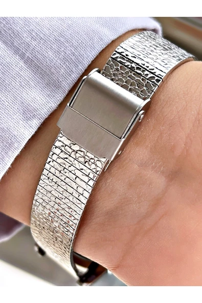 Ferrucci Gümüş Silver Renk Sade Klasik Model Kadın Kol Saati - Resim 5
