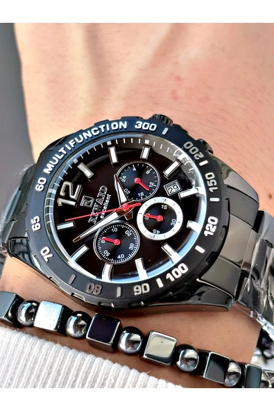 Reward Siyah Renk Fonksiyonlar Aktif Çelik Kordon Erkek Kol Saati + BİLEKLİK HEDİYELİ ürün görseli 1