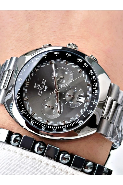 Reward Gümüş Renk Büyük Kasa Spor Model Fonksiyonlu Erkek Kol Saati + BİLEKLİK - Resim 3