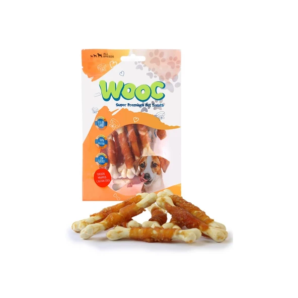 Wooc Dog Tavuk Sargılı Kalsiyum Kemikli Ödül 80 g - Resim 2