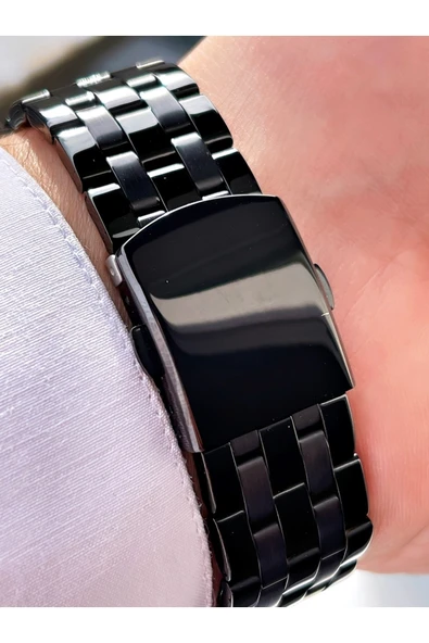 Navimarine Siyah Renk Fonksiyonlu Çelik Kordon Erkek Kol Saati Bileklik Hediyeli - Resim 3