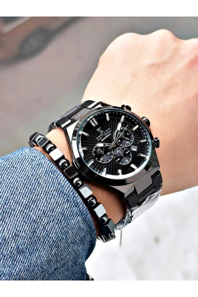 Reward Siyah Renk Fonksiyonlar Aktif Erkek Kol Saati + BİLEKLİK - Resim 2