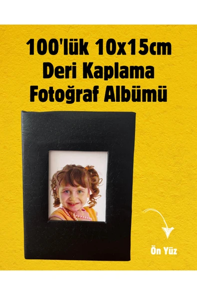 Deri Kaplama Pencereli Fotoğraf Albümü 100'lük 10x15cm ürün görseli
