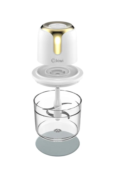 Kiwi KC-8221 Kablosuz Şarjlı Gıda Doğrayıcı – 1.2L Cam Hazne, Paslanmaz Çelik Bıçaklı Mutfak Robotu - Resim 2