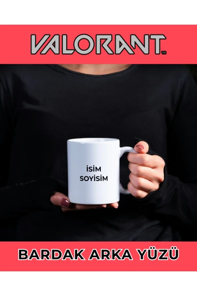 VALORANT KUPA BARDAK - NEON - KAHVE BARDAĞI - KİŞİYE ÖZEL KUPA BARDAK - Resim 3