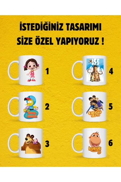 ÇİZGİ FİLM KUPA BARDAK - MUG - KAHVE BARDAĞI - KİŞİYE ÖZEL KUPA BARDAK ürün görseli 1