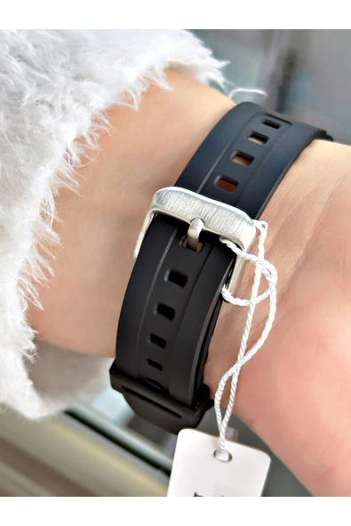 Cockpit Silikon Kordon 5 ATM Su Geçirmez Alarmlı Işıklı Kronometreli Dijital Kadın Kol Saati - Resim 3