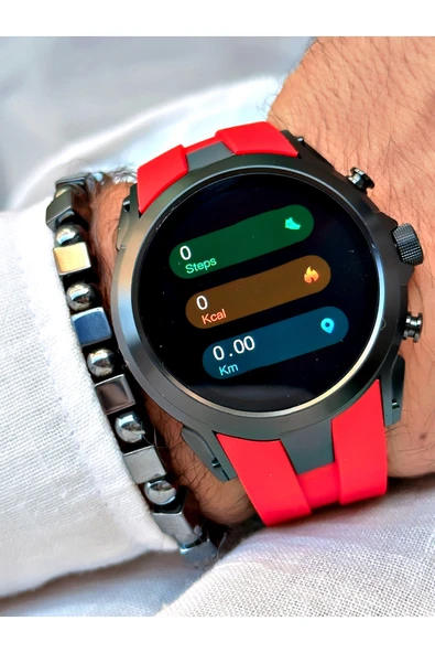 Reward Kırmzı Renk Rewatch Nabızölçer Adımsayar Uyku Takibi Müzik Dinleme Akıllı Kol Saati + BİLEKLİK - Resim 3