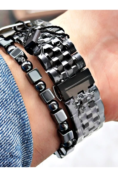 Reward Siyah Renk Spor Garantili Çelik Kordon Erkek Kol Saati + BİLEKLİK - Resim 4