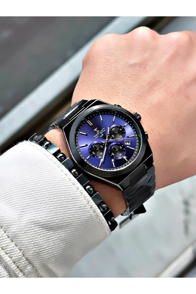 Reward Siyah Renk Fonksiyonlar Aktif Çelik Kordon Erkek Kol Saati + BİLEKLİK - Resim 2