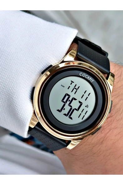 Cockpit Silikon Kordon 5 ATM Su Geçirmez Alarmlı Işıklı Kronometreli Dijital Erkek Kol Saati ürün görseli 1