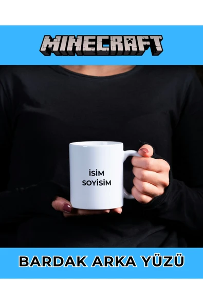 MİNECRAFT KUPA BARDAK - KAHVE BARDAĞI - KİŞİYE ÖZEL KUPA BARDAK - MUG - Resim 2