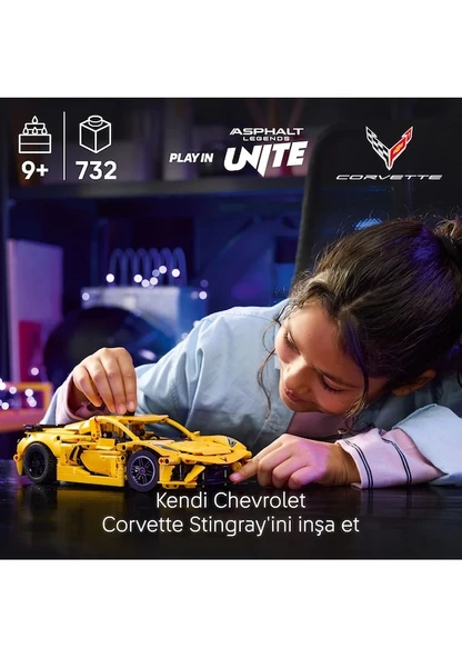 Lego Technic Chevrolet Corvette Stingray 42205 Lisanslı Ürün ürün görseli 1