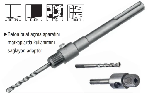 Dmax Sds Beton Buat Açma Adaptörü 250 mm DMX4353 ürün görseli