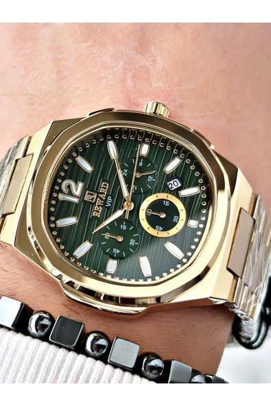 Reward Altın Renk Fonksiyonlar Aktif Kare Model Erkek Kol Saati + BİLEKLİK ürün görseli 1