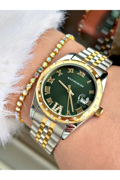 Navimarine Gümüş Renk Çelik Kordon Kadın Kol Saati Bileklik Hediyeli ürün görseli 1
