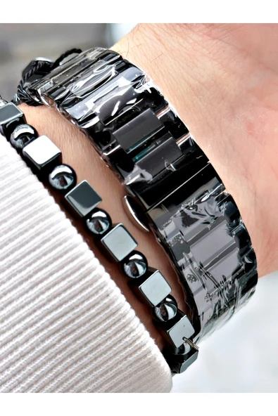 Reward Siyah Renk Fonksiyonlar Aktif Kare Model Erkek Kol Saati + BİLEKLİK - Resim 4