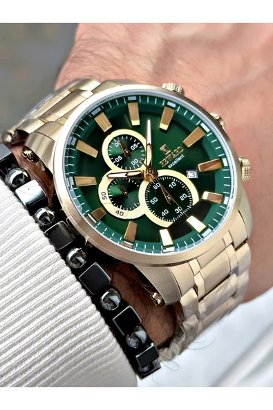 Reward Altın Renk Çelik Kordon Business Kasa Kordon Çelik Erkek Kol Saati + BİLEKLİK ürün görseli 1