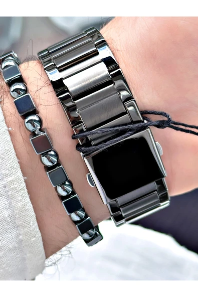 Ferrucci Siyah Renk Fonksiyonlar Aktif Orijinal Çelik Kordon Erkek Kol Saati + BİLEKLİK HEDİYELİ - Resim 6