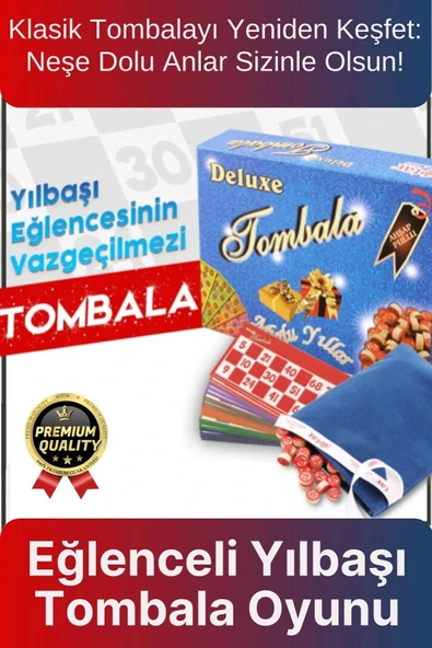 Özel Üretim Zeka Geliştirici Eğlenceli Etkinlik Aile Parti Yeni Yıl Yılbaşı Deluxe Tombala Oyunu ürün görseli 1