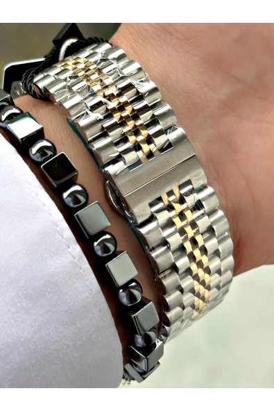 Reward Gümüş Altın Renk Business Otomatik Erkek Kol Saati + BİLEKLİK HEDİYELİ - Resim 5