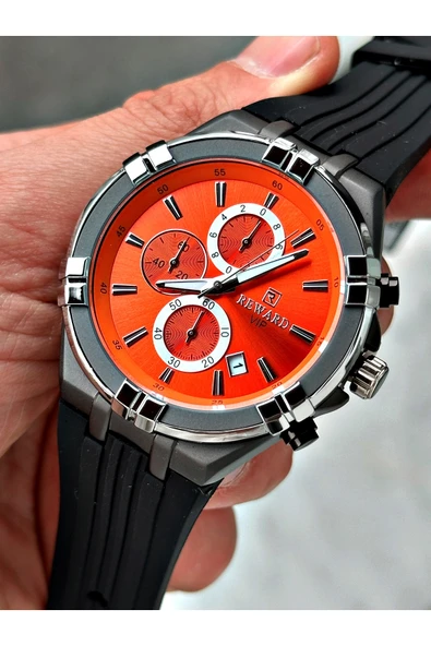 Reward Siyah Renk Silikon Fonksiyonlar Aktif Spor Erkek Kol Saati + BİLEKLİK HEDİYELİ ürün görseli 1