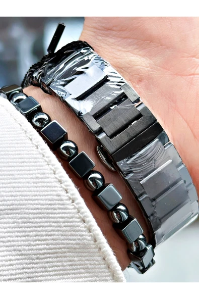 Reward Siyah Renk Fonksiyonlar Aktif Çelik Kordon Erkek Kol Saati + BİLEKLİK - Resim 4