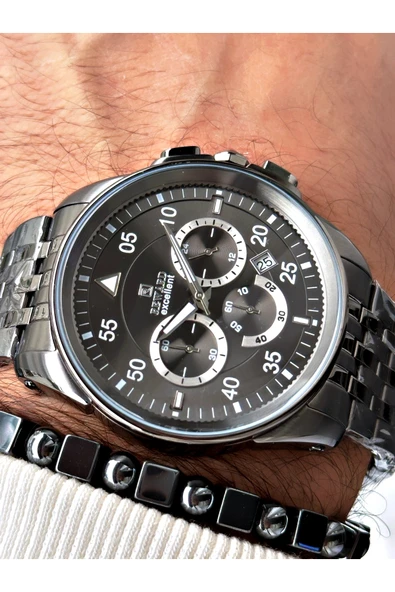 Reward Füme Renk Dakika Göstergeli Kasa Kordon Çelik Erkek Kol Saati + BİLEKLİK HEDİYELİ ürün görseli 1