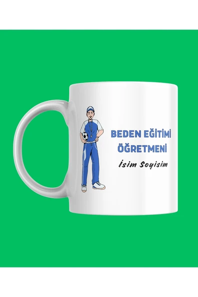 Beden Eğitimi Öğretmenlerine Özel Hediye Kupa Bardak Kişiye Özel Bardak Kahve Bardağı Mug - Resim 4