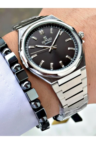 Reward Gümüş Renk Klasik Çelik Kordon Erkek Kol Saati + BİLEKLİK HEDİYELİ - Resim 4