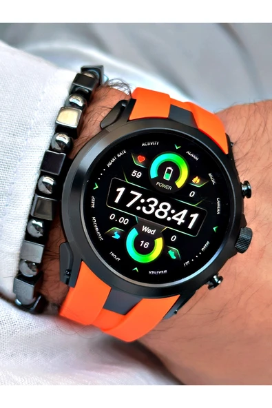Reward Turuncu Renk Rewatch Nabızölçer Adımsayar Uyku Takibi Müzik Dinleme Akıllı Kol Saati + BİLEKLİK - Resim 3
