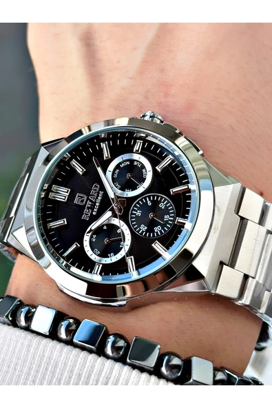 Reward Gümüş Renk Fonksiyonlu Büyük Kasa Erkek Kol Saati + BİLEKLİK HEDİYELİ ürün görseli 1