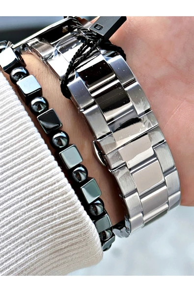 Reward Gümüş Renk Spor Model Çelik Kordon Erkek Kol Saati - Resim 4