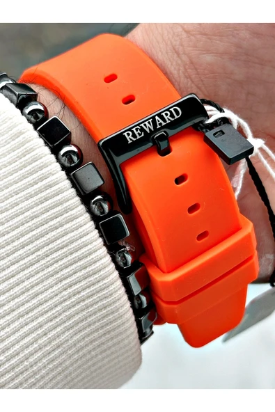 Reward Siyah Renk Çelik Kasa Otomatik Mekanizma Erkek Kol Saati + BİLEKLİK HEDİYELİ - Resim 4