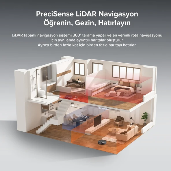 Roborock Q8 Max Pro Siyah Akıllı Robot Süpürge - Resim 6