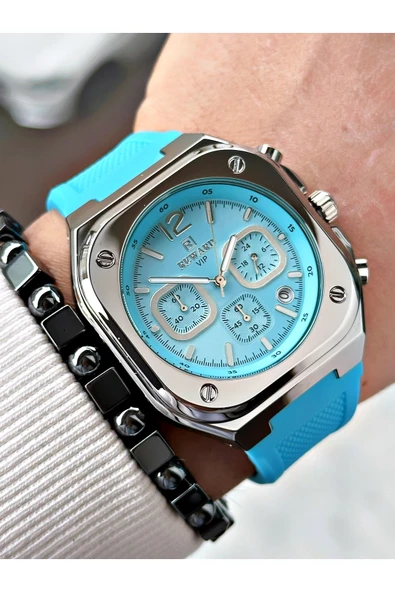 Reward Mavi Renk Kare Model Fonksiyonlu Silikon Spor Erkek Kol Saati + BİLEKLİK - Resim 4