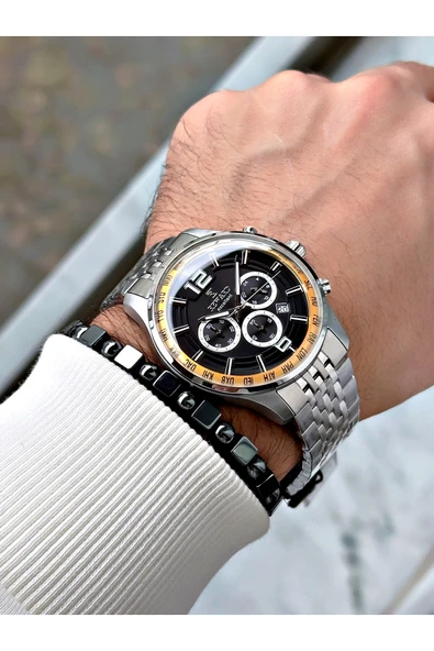 Reward Gümüş Renk Çelik Kasa Kordon Business Erkek Kol Saati + BİLEKLİK - Resim 2