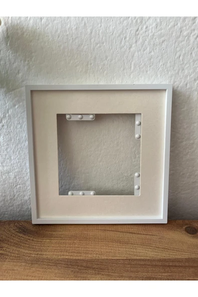 3'lü Yapışkanlı Sök Tak Paspartulu 21 x 21 cm Çerçeveler - Dekoratif Çerçeve PVC Li - Resim 2