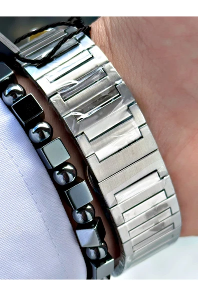 Reward Gümüş Renk Sade Klasik Model Erkek Kol Saati + BİLEKLİK HEDİYELİ - Resim 5