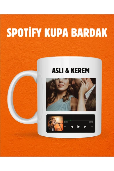 SPOTİFY KUPA BARDAK - İstediğin Şarkının Kodunu Ekle ! - Kahve Bardağı - Hediye Bardak - Resim 2
