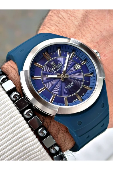 Reward Siyah Renk Çelik Kasa Otomatik Mekanizma Erkek Kol Saati + BİLEKLİK HEDİYELİ - Resim 3