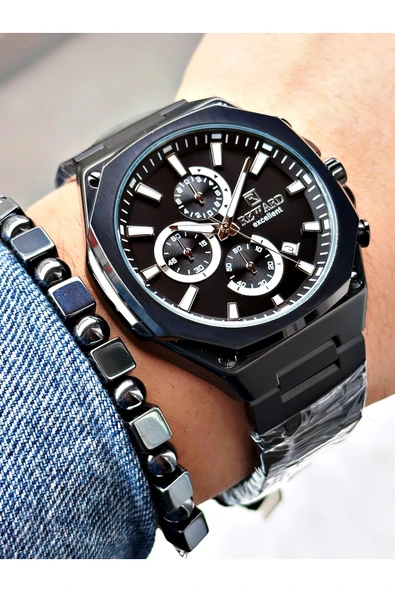 Reward Füme Renk Kare Model Fonksiyonlu Erkek Kol Saati + BİLEKLİK HEDİYELİ - Resim 3