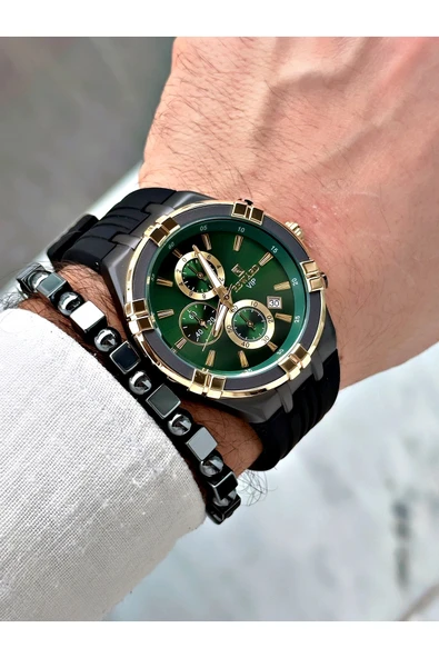 Reward Siyah Renk Silikon Fonksiyonlar Aktif Spor Erkek Kol Saati + BİLEKLİK HEDİYELİ - Resim 3